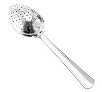 Cucchiaino da tè per tè sfuso, cucchiaio colino in acciaio inossidabile con manico lungo, foro raffinato, diffusore a intervalli, cucchiai d'argento