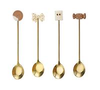 Cucchiaino Gadgets Cucchiaio da dessert placcato oro da tavola in acciaio inox per uso alimentare Bistrot Cucchiai da degustazione piccoli in acciaio inossidabile