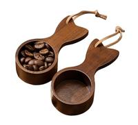 Cucchiaino Macinato for Caffè, 2 Cucchiaini Caffè In Legno, Utensili Cucina Multiuso, Cucchiaio Da Tavola, for Chicchi Macinati, Caffè Espresso E Tisane Sfuse, Spezie(A)