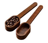 Cucchiaino Macinato for Caffè, 2 Cucchiaini Caffè In Legno, Utensili Cucina Multiuso, Cucchiaio Da Tavola, for Chicchi Macinati, Caffè Espresso E Tisane Sfuse, Spezie(B)