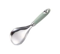 Cucchiaino per da cucina, in acciaio, con manico ergonomico, pratico dispositivo con manico lungo per dessert, cocktail, casa, panetteria, ristorante e buffet