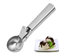 Cucchiaino per Gelato,Porzionatore Per Gelato,Cucchiaio per Gelato Con Il Grilletto,Paletta In Acciaio Inox,per Palla Gelato,Cottura,Palla Melone,18.2 cm