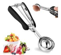 Cucchiaino per Gelato, Porzionatori per Gelato 5 cm, Paletta Gelato con Grilletto, Cucchiaio Gelato Palline,acciaio inossidabile di alta qualità 304, per Frutta Biscotti Polpette Torte