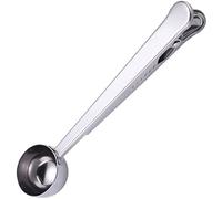 Cucchiaio 2 in 1 per macina da caffè in acciaio inox, cucchiaino da tè, clip di chiusura, per caffè, decorazione di utensili da cucina Durability
