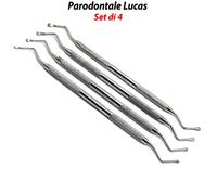 Cucchiaio Alveolare Lucas Estrazione del Dente Chirurgia Dentale Parodontale 4pz