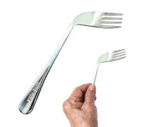 Cucchiaio angolato - Forchetta a gomito per anziani, forchetta angolata curva | per anziani, allattamento, comodo e sicuro per adulti disabili e anziani, aiuta l'auto-alimentazione con il minimo
