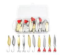 Cucchiaio Artificiale Da,Esche Rotanti da Traina con Amo,Cucchiai Per Acqua Salata | Per Fiumi Bacini Stagni Rive Marine Onde Laghi E Ambienti All'Aperto