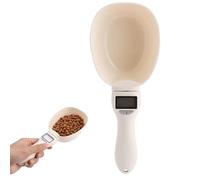 Cucchiaio Bilancia per Cibo per Cane Gatto, Cucchiaio Digitale con Display LCD, Bilancia da cucina elettronica portatile con misurino display LCD cucchiaio rimovibile per alimenti per cani e gatti