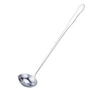 Cucchiaio con Manico Lungo in Acciaio Inossidabile Premium Durevole Piccolo Rotondo Testa Profonda Mescolatore Mescolatore Cucchiaio per Zuppa Olio Condimento Utensile da 9,7