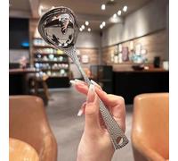 Cucchiaio con manico lungo in acciaio inox con design a squame di pesce per una separazione efficiente dei solidi dai liquidi nella pentola calda e nella cucina casalinga (perdita di martello)