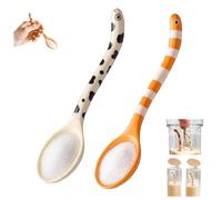 Cucchiaio creativo da giardino per anguilla, simpatico agitatore per caffè e zucchero a tema oceano, scultura realistica con manico di anguilla, dessert, per gli amanti del mare (05#)