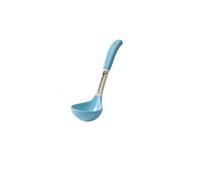 Cucchiaio, Cucchiaio da cucina in ceramica con manico lungo, cucchiaio monodose(Blue)