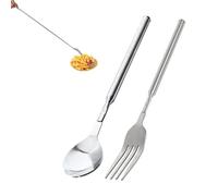 Cucchiaio Da 1 Pezzo E Forchetta Da 1 Pezzo, Posate In Acciaio Inossidabile, Posate Portatili, Posate Retrattili, Posate Creative