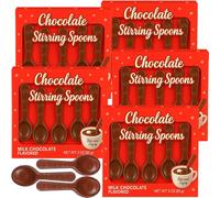 Cucchiaio da 25 cucchiai commestibili per cioccolato al latte e caramelle, da sciogliere in una tazza di cioccolata calda, caffè, tè, barrette di cacao, regalo per le vacanze, calza di Natale