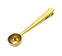 Cucchiaio da caffè 1/3 pezzi multifunzione in acciaio inossidabile con clip, misurino for tè, cucchiaini macinati 1 tazza(1PC Gold)