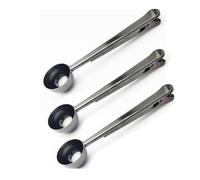 Cucchiaio da caffè 1/3 pezzi multifunzione in acciaio inossidabile con clip, misurino for tè, cucchiaini macinati 1 tazza(3pcs Black)