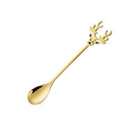 Cucchiaio Da Caffè Alce, Acciaio Inossidabile, 14,5 Cm, Per Mescolare Le Vacanze, Utensile Da Dessert Con Renna, Design Festivo, Per Mangiare, Cucina, Tè, Torte, Ghiaccio, Panna, Frappè, Marme