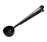 Cucchiaio da caffè con clip per sacchetto, cucchiaio dosatore multifunzione per latte in polvere, 20 ml (nero)