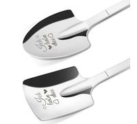 Cucchiaio da Caffè con Incisione, 2pcs Cucchiaini da Caffè Coppia, Cucchiaino Amore, Cucchiaio Regalo, Adatti Come Regali di San Valentino, Anniversario e Compleanno per Coppie