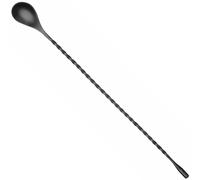 Cucchiaio da cocktail da barista, lungo, 385 x 35 mm, nero