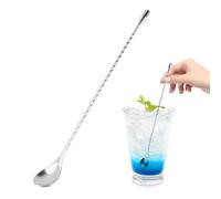 Cucchiaio da Cocktail in Acciaio Inox, 31cm Cucchiaio per Miscelare in Acciaio Inossidabile Bar Mixing Spoon, Manico Lungo Spirale Mescolare Cucchiaio