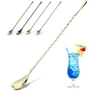 Cucchiaio da cocktail in acciaio inox, cucchiaio da bar con manico lungo 30 cm, agitatore per baristi o per uso domestico
