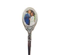 Cucchiaio da collezione placcato argento Prince Harry & Meghan Markle...