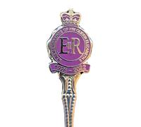 Cucchiaio da collezione placcato argento Regina Elisabetta II dal 1926 al 2022