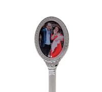 Cucchiaio da collezione William e Kate 2018 placcato argento nascita principe...