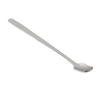 Cucchiaio da cucina con manico lungo in acciaio inox, per caffè e latte, per bevande e dessert (argento, 15 cm)