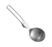 Cucchiaio da Cucina in Acciaio Inossidabile | Cucchiaione Piegevole per Campeggio | Utensile Cucina Acciaio Inox per Esterno, Multiuso per Hot Pot BBQ Buffet Servizio Picnic