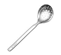 Cucchiaio da cucina in acciaio | Mestoli in acciaio inox con testa arrotondata e foro per appendere | Utensili da cucina, cucchiai di zuppa per cioccolata calda, cereali, zuppe, caffè e Bseid