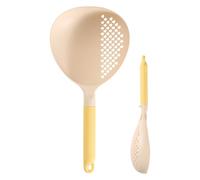 Cucchiaio da cucina multifunzionale, manico in silicone, 35 x 16,2 x 4,5 cm, cucchiaio da minestra, utensili da cucina, con filtro, per servire pasta al ristorante, appartamento, dormitorio