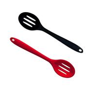 Cucchiaio da cucina scanalato, 2 cucchiai scanalati in silicone, resistenti al calore, antigraffio, set di cucchiai da cucina per mescolare, raccogliere e mescolare