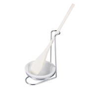 Cucchiaio da cucina SSW con ripiano e ciotola, il telaio è realizzato in acciaio inox, il cucchiaio da cucina in legno e la ciotola in porcellana, set da 3 pezzi, 477299