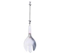Cucchiaio da dessert decorato in rilievo Insalata in acciaio inossidabile Semplice decorativo in rilievo Stoviglie che servono insalata in acciaio inossidabile che serve personalizzabile