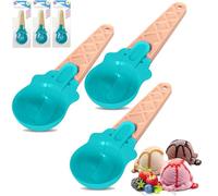 Cucchiaio da dessert multiuso in PVC, con meccanismo di rilascio facile, ideale per buffet, cottura, cibo per animali domestici, eventi all'aperto, tavoli di caramelle, cucchiai da 19,5 cm