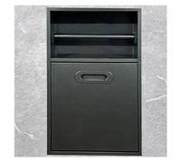 Cucchiaio da Doccia in Acciaio Inossidabile, Porta Nicchia Doccia a Caduta Cestino Portaoggetti per Shampoo Integrato per Stoccaggio Bagno/Shampoo/Articoli da toeletta, Nero-30 x 50 x 14 cm/11,81 x