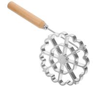 Cucchiaio da Frittura Piatto per Cucina, Stampo per Frittelle, Lega | Alluminio e Legno, Leggero e Antiaderente, per Casa e Ristorante, per Cibi Fritti e Pancake