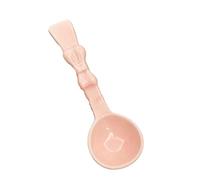Cucchiaio da gelato da dessert in ceramica dipinta a mano con fiocco rosa