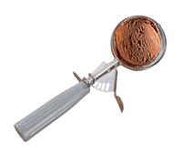 Cucchiaio da ghiaccio con grilletto | pala in acciaio per palline di frutta | Scoop da cucina multifunzione | pratico strumento per dessert, sorbetto, pasta per biscotti, pasto fatto in casa