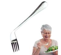 Cucchiaio da gomito anziano, cucchiaio angolato - Utensile per la dieta degli anziani, comodo e sicuro per adulti disabili e anziani
