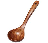 Cucchiaio da minestra in legno lungo mestolo da zuppa di riso cucchiaio da zucchero cucchiaio per porridge cucchiaio in legno naturale per mangiare mescolare riso ramen cucchiaio manico lungo