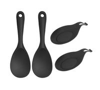 Cucchiaio da riso in 2 pezzi con 2 cucchiai di riso, cucchiaio da riso anti-scottatura in silicone, cucchiaio da riso antiaderente, cucchiaio da mescolare per padella, cucchiaio da cucina multiuso