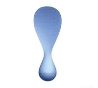Cucchiaio da riso in vetro progettato per uso in piedi con manico verticale, utensile da cucina in polipropilene per facilitare una stabile porzione di riso (blu)