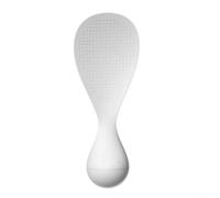 Cucchiaio da riso in vetro progettato per uso in piedi con manico verticale, utensile da cucina in polipropilene per facilitare una stabile porzione di riso (bianco)
