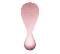 Cucchiaio da riso in vetro progettato per uso in piedi con manico verticale, utensile da cucina in polipropilene per facilitare una stabile porzione di riso (rosa)