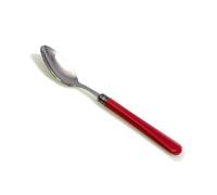 Cucchiaio da Tavola/Minestra modello Giulietta Set di 6 Pezzi in acciaio 18.10 Lunghezza 21 cm manico in PBT lavabile in lavastoviglie Rosso rosso