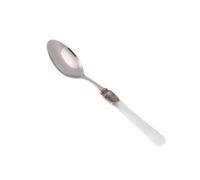 Cucchiaio da Tavola Modello Penelope Set di 6 Pezzi in acciaio 18.10 Lunghezza 26 cm manico in PPMA lavabile in lavastoviglie colore Bianco bianco