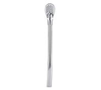 Cucchiaio di bere in metallo in acciaio inossidabile ridotto ridotto 2 in 1 design per cocktails frullati limonata eco -friendly argento resistente 7,0 o 4,9 pollici (Piccolo 12,5 cm)